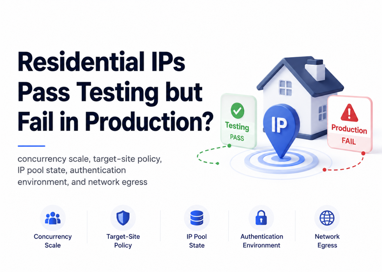 Residential IPs Pass Testing but Fail in Production? A 5-Layer Diagnostic Guide