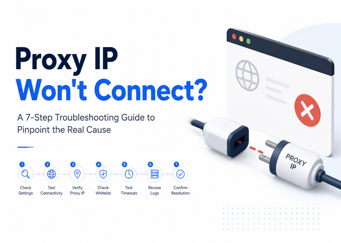 Proxy IP Won't Connect? A 7-Step Troubleshooting Guide to Pinpoint the Real Cause