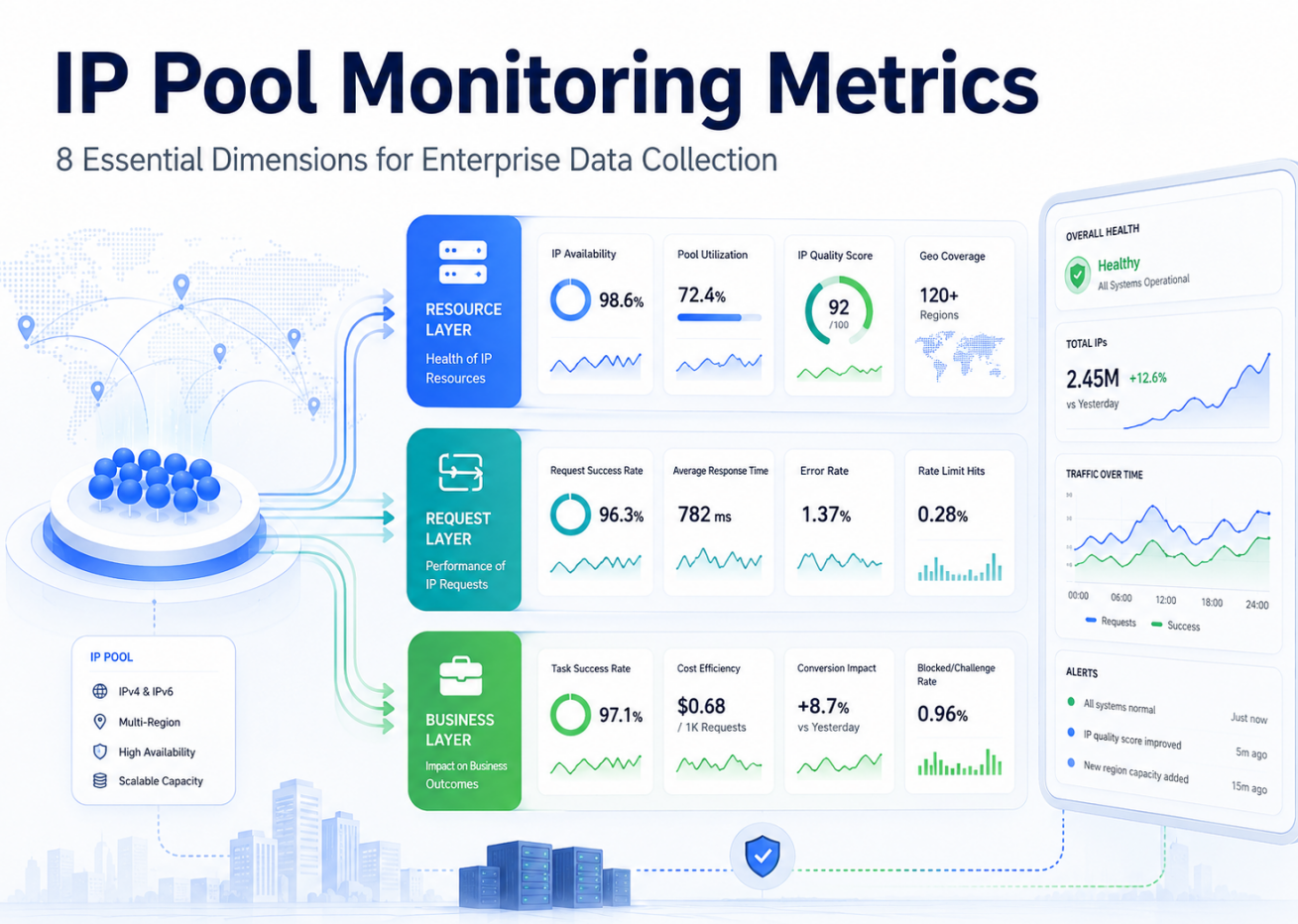 How Do You Build IP Pool Monitoring Metrics? 8 Essential Dimensions for Enterprise Data Collection