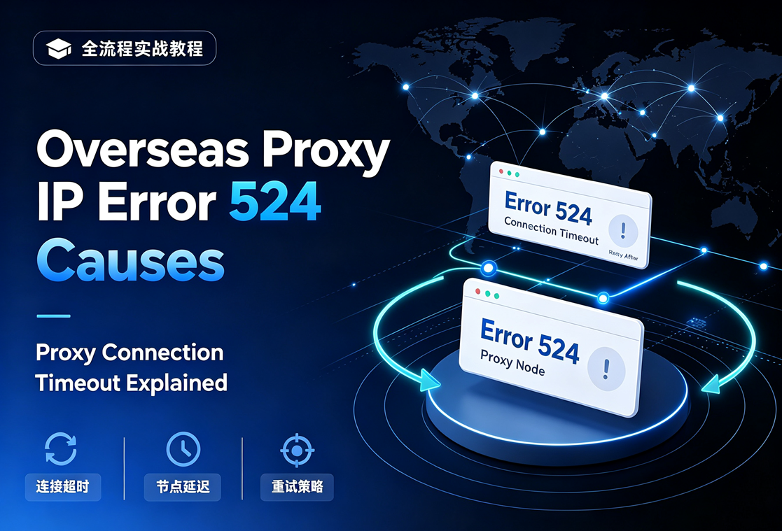 Overseas Proxy IP Error 524 Causes: Proxy Connection Timeout Explained