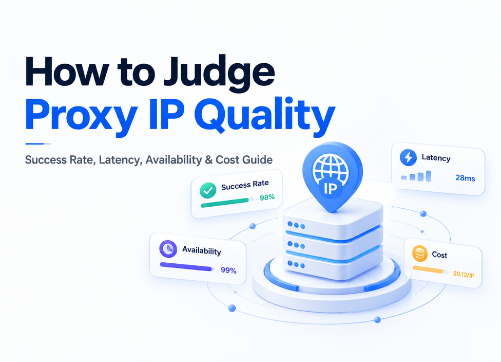 How to Judge Proxy IP Quality: Success Rate, Latency, Availability & Cost Guide